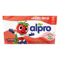 Alpro Soja yoghurt aardbei kids 4-pack