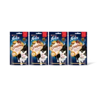 Felix Crispies rund & kipsmaak kattensnack 4pk