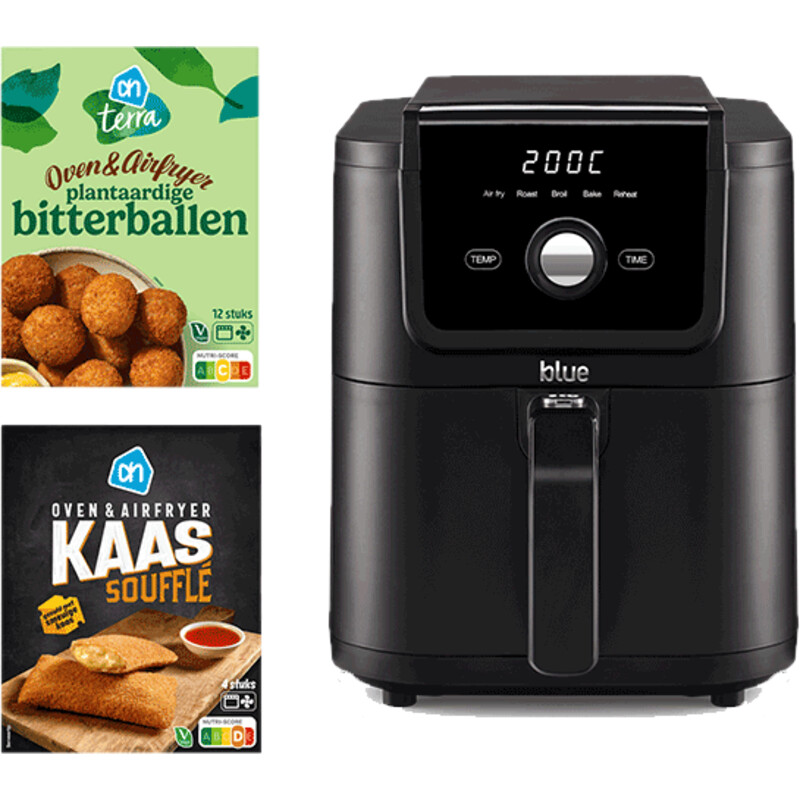 Een afbeelding van Blue Home Blue Airfryer en snacks pakket
