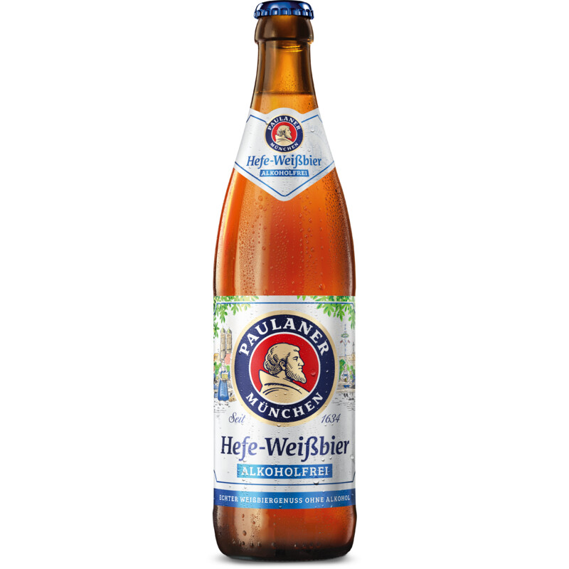 Een afbeelding van Paulaner hefe weiss alcoholvrij 50cl