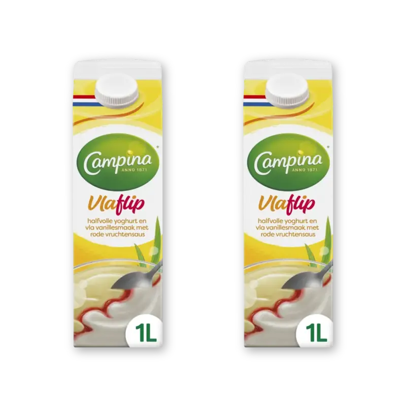 Campina Vlaflip vanille 2-pack