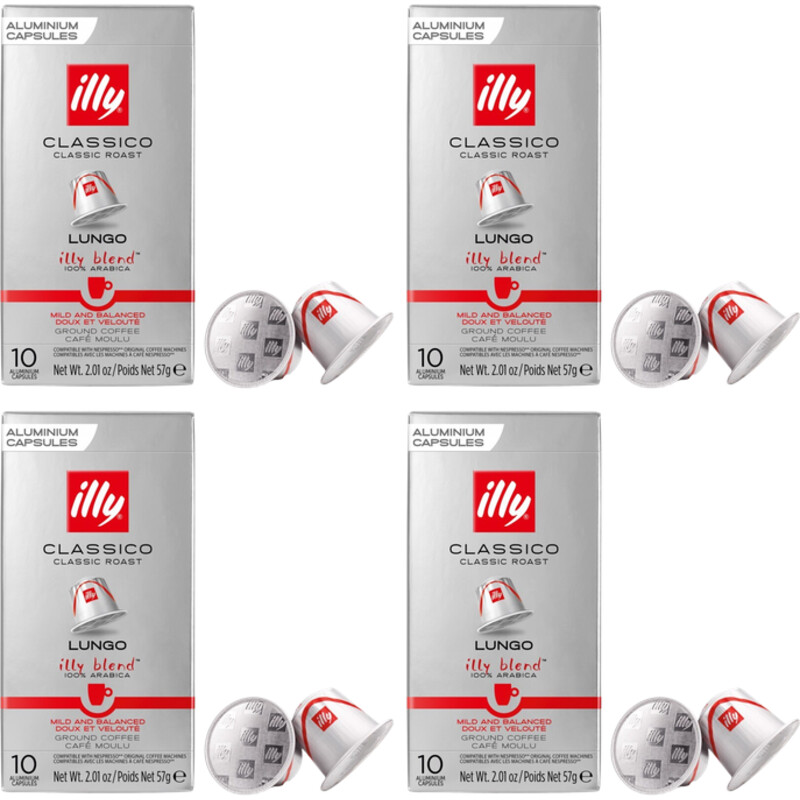 Een afbeelding van illy Classico lungo capsules 4-pack
