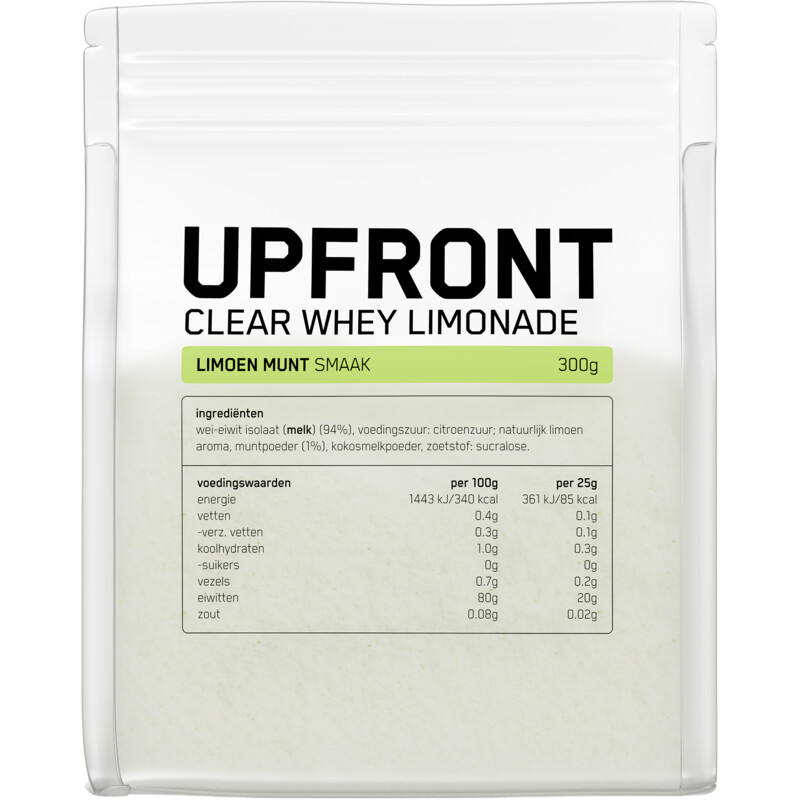 Upfront Clear whey limonade limoen munt smaak