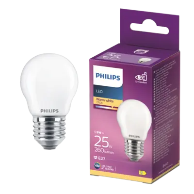 pdp-image-Philips Led fil kogel mat E27 25W