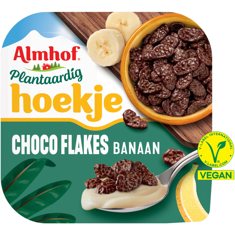 Een afbeelding van Almhof Hoekje choco flakes plantaardig