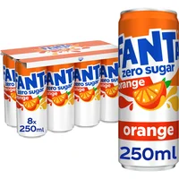 Fanta Orange zero sugar 8-pack