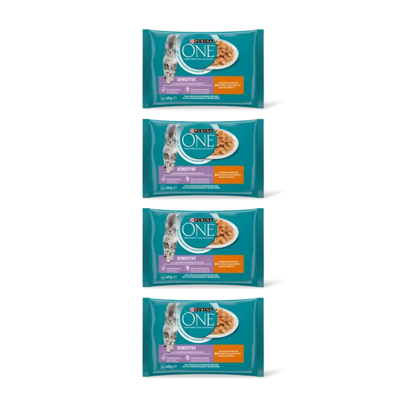 Sensitive met kip en wortels 4-pack