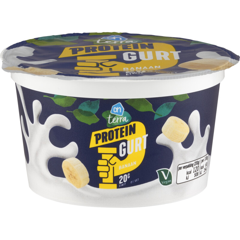 Een afbeelding van AH Terra Plantaardig protein gurt banaan cup