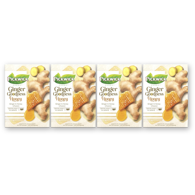 Pickwick Ginger goodness honey kruidenthee 4-pack