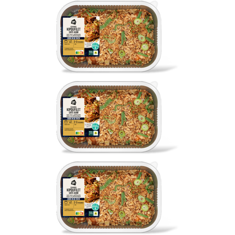 AH Ovenschotel scharrel kip sate ajam 3-pck