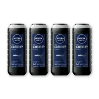 NIVEA Men deep clean shower gel 4-pack