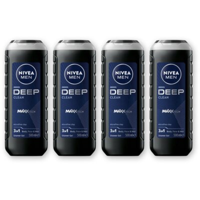 pdp-image-NIVEA Men deep clean shower gel 4-pack