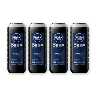 pdp-image-NIVEA Men deep clean shower gel 4-pack