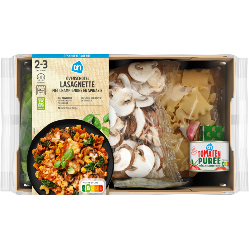 Een afbeelding van AH Gesneden verspakket oven lasagnette