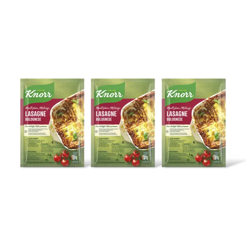 Knorr Maaltijdmix lasagne bolognese 3-pack