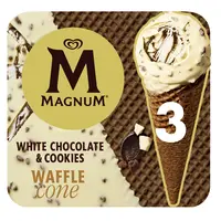 Magnum White chocolate & cookies waffle cone