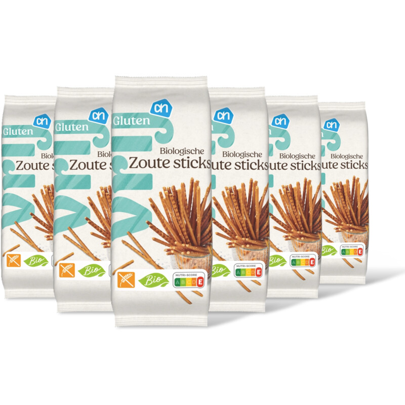 AH Glutenvrij Biologische zoute sticks 6-pack