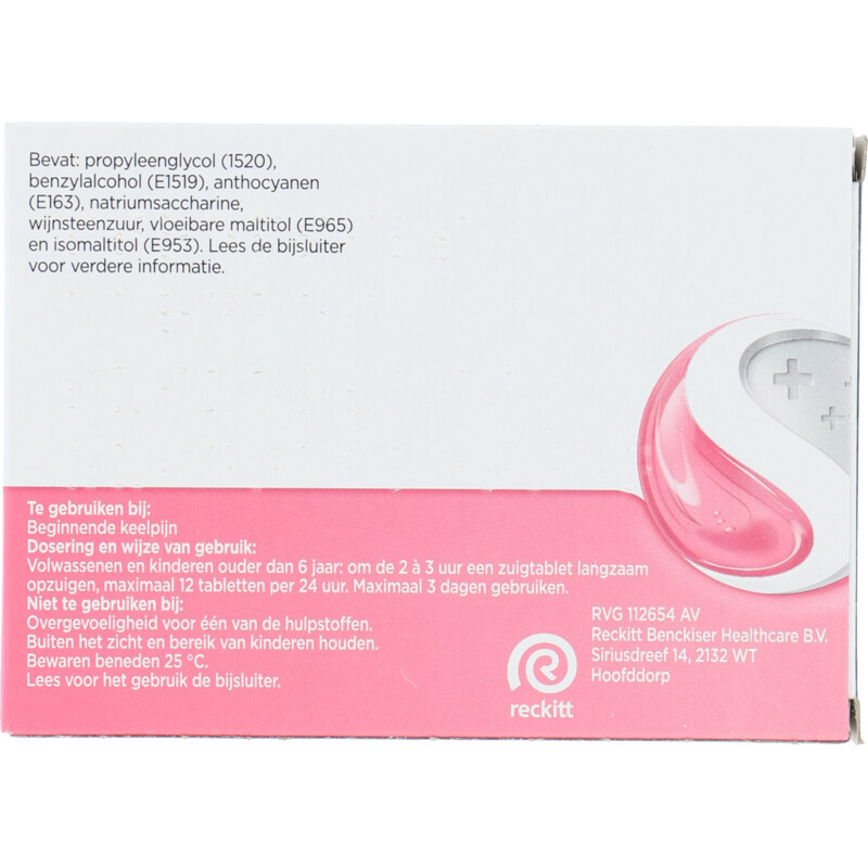 Een afbeelding van Strepsils Aardbei suikervrij zuigtabletten