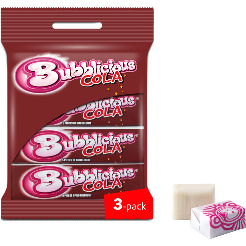 Een afbeelding van Bubblicious Cola 3-pack