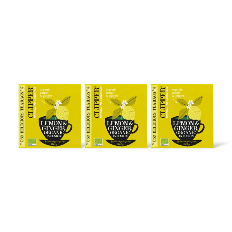 Clipper Clipper Lemon ginger organic 3-pack