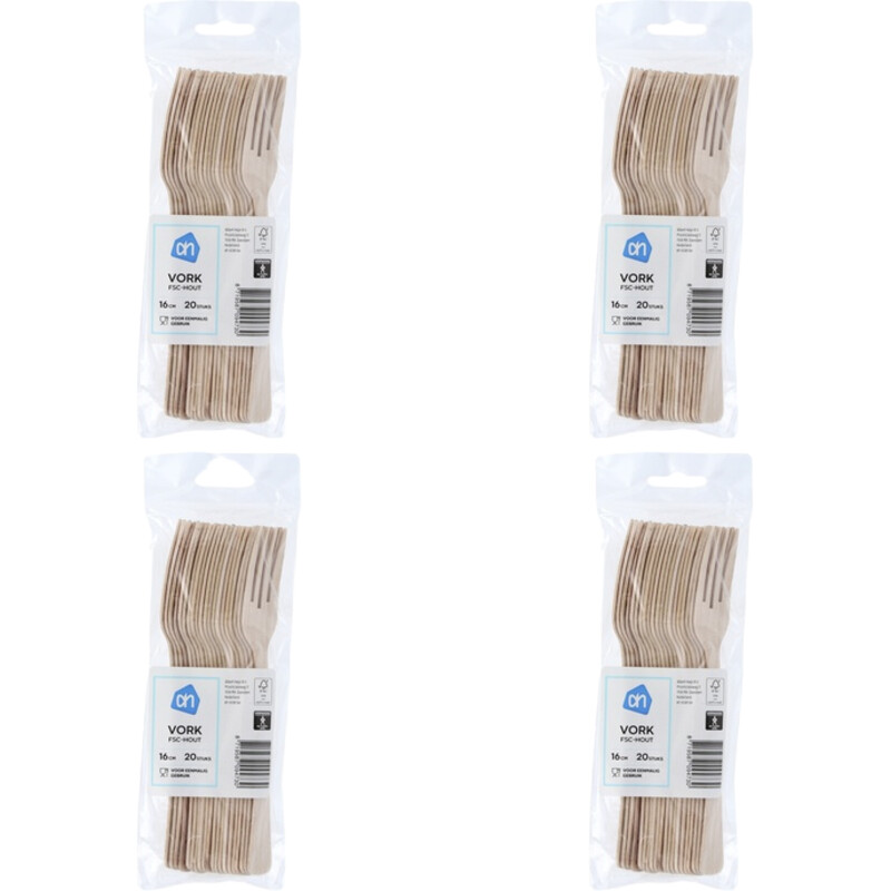 Een afbeelding van AH Houten vork 4-pack