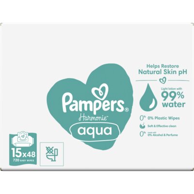 pdp-image-Pampers Harmonie aqua babydoekjes 15-pack