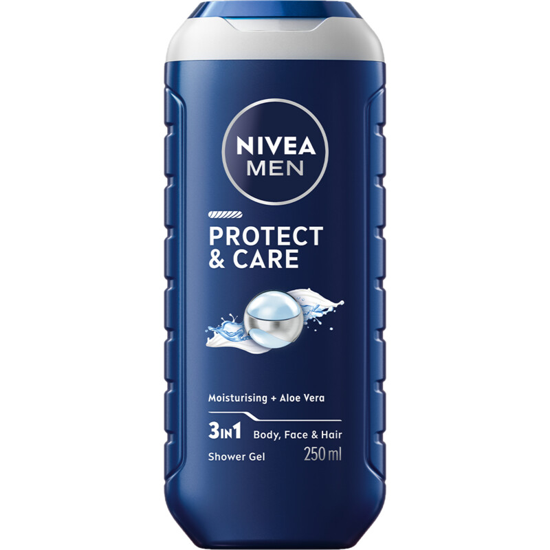 Een afbeelding van NIVEA Men protect & care douchegel 3-in1
