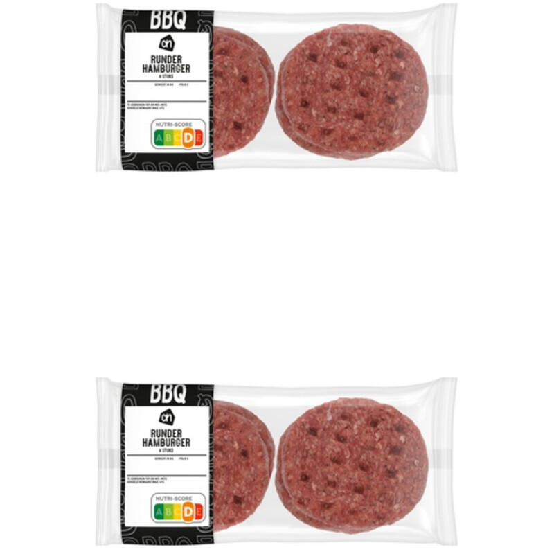 Een afbeelding van AH BBQ hamburger 4 stuks 2-pack