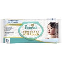 Een afbeelding van Pampers Aqua soft touch baby wipes
