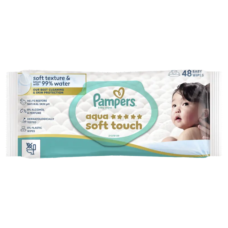 Aqua Soft Touch Babydoekjes, 48 Doekjes