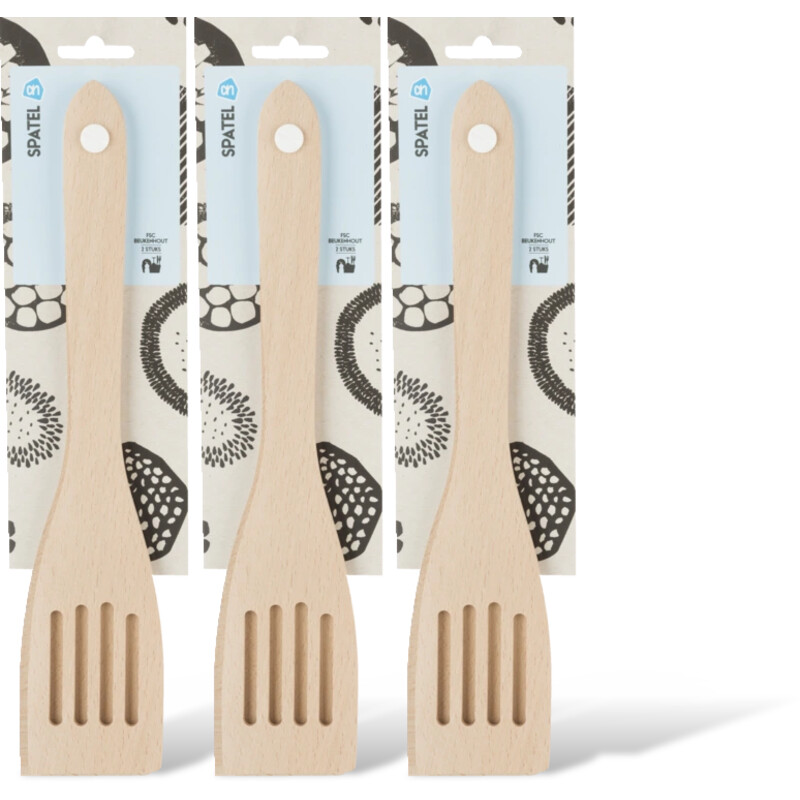 AH Beukenhouten spatels 35cm 3-pack