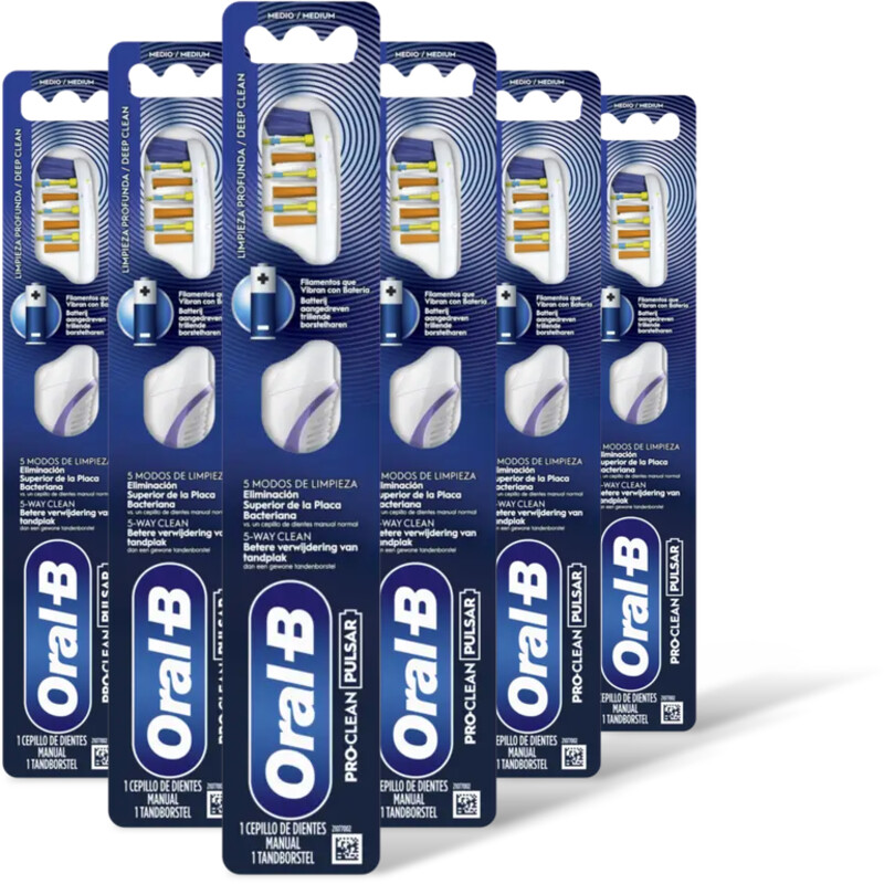 Oral-B Pulsar clean tandenborstel 6-pack