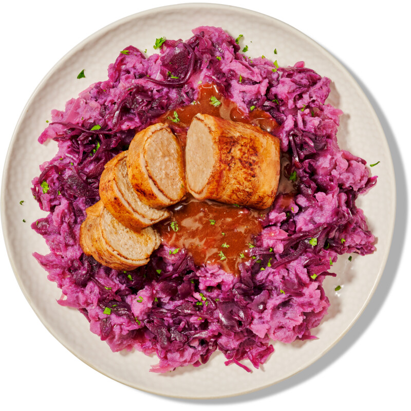 Een afbeelding van AH Stamppot rode kool slavink