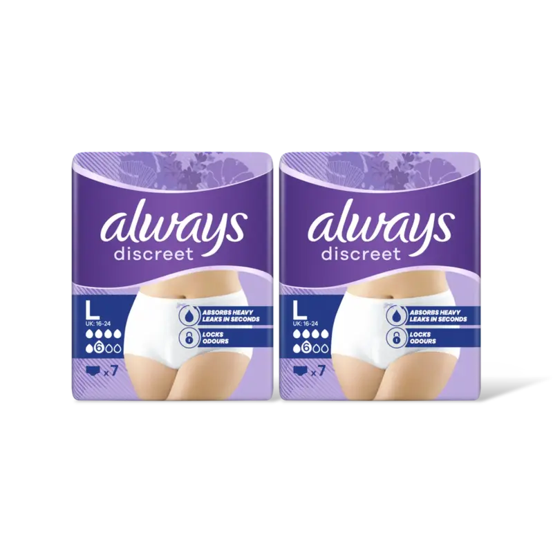 Discreet normal broekjes maat L 2-pack