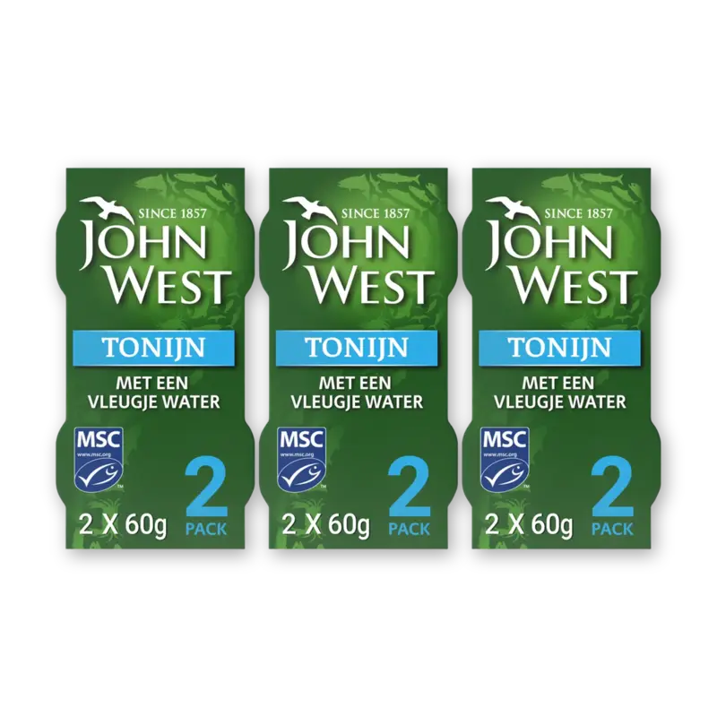John West Tonijn vleugje water 2-pack 3-pack