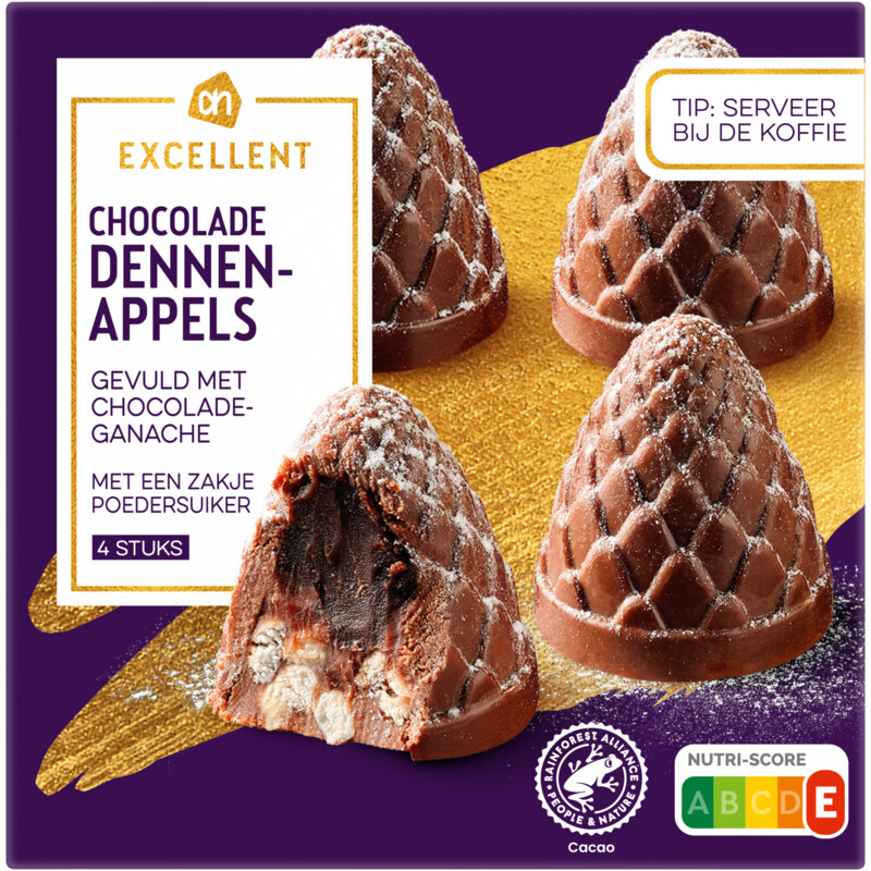 Een afbeelding van AH Excellent Chocolade dennenappels