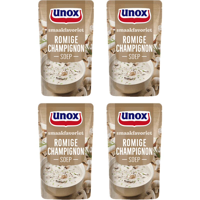 Een afbeelding van Unox Romige champignonsoep 4-pack