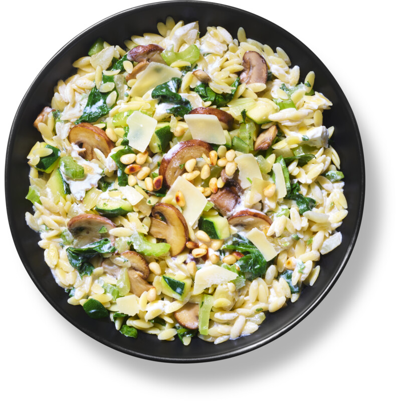 Een afbeelding van AH Gesneden verspakket orzo champignons