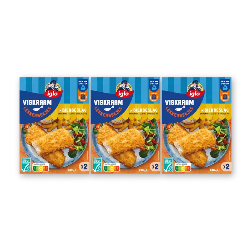 Iglo Viskraam lekkerbekjes in bierbeslag 3-pk