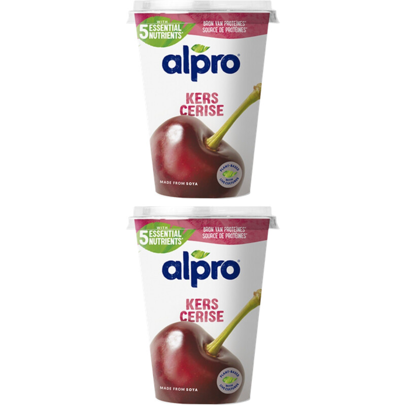 Een afbeelding van Alpro Plantaardig variatie kers 2-pack
