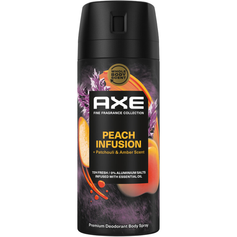Een afbeelding van Axe Peach infusion deodorant bodyspray
