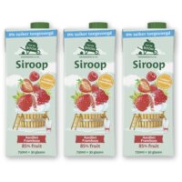 Van de Boom Aardbei framboos siroop 0% suiker 3-pack