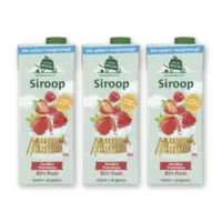 Van de Boom Aardbei framboos siroop 0% suiker 3-pack