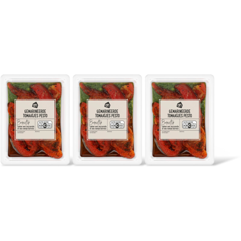 AH Gemarineerde tomaatjes pesto 3-pack