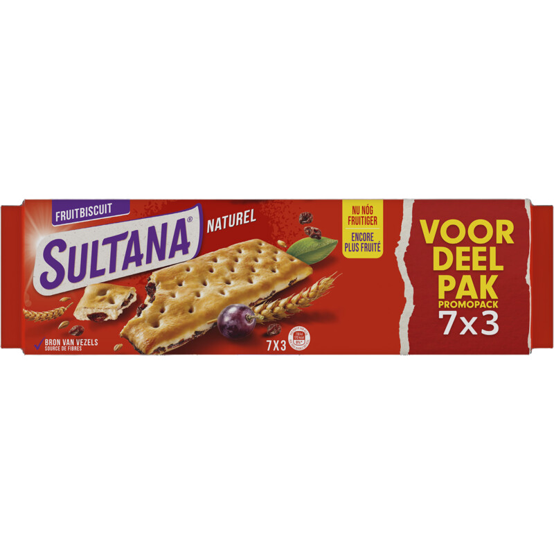 Een afbeelding van Sultana Fruitbiscuit naturel voordeelpak