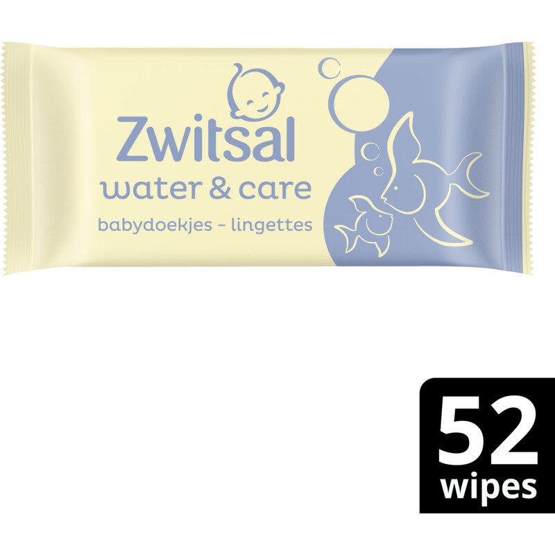 Een afbeelding van Zwitsal Water & care babydoekjes