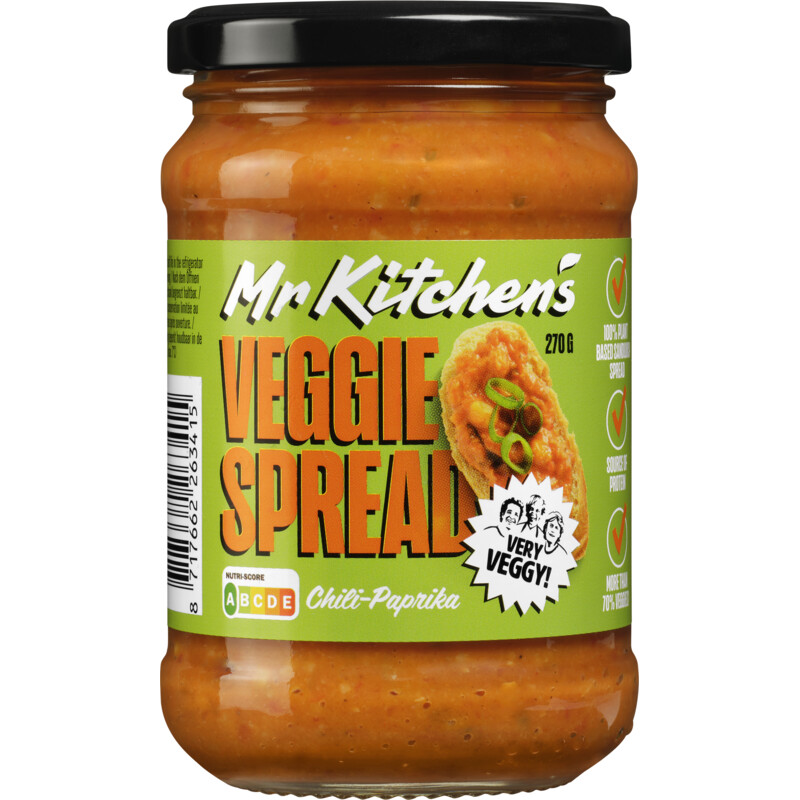 Een afbeelding van Mister kitchen's Veggie spread & dip chili paprika