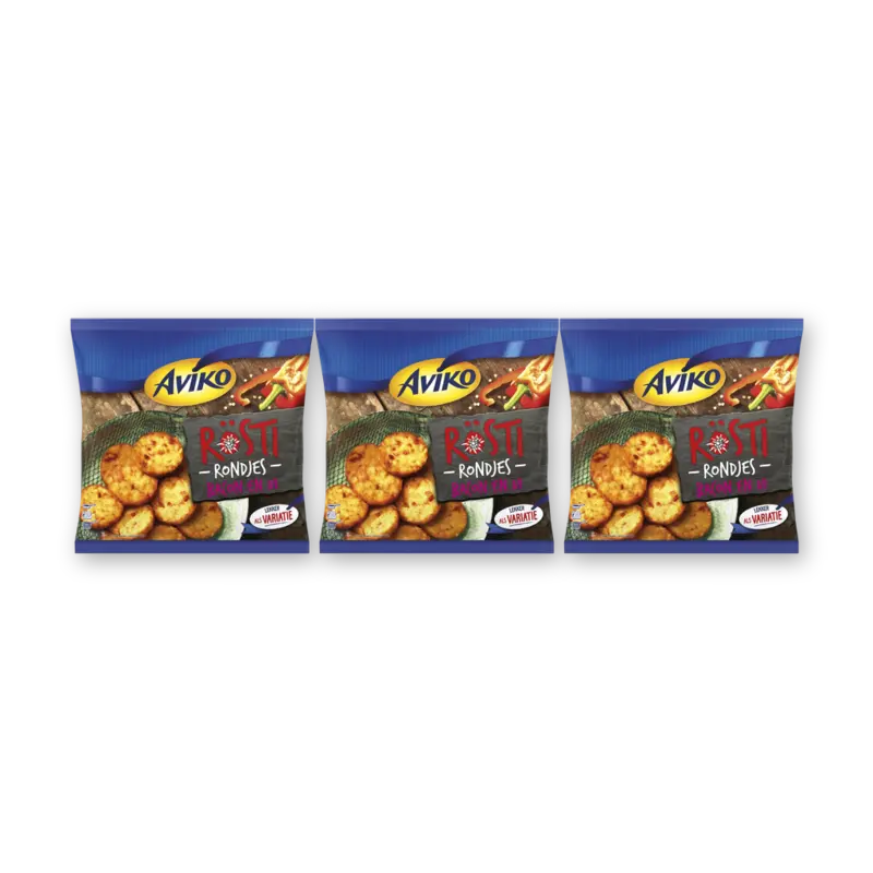 Aviko Rösti rondjes bacon & ui 3-pack