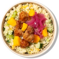 Een afbeelding van AH Mini saladbowl sticky chicken