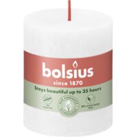 Een afbeelding van Bolsius Rustieke kaars wit 8cm